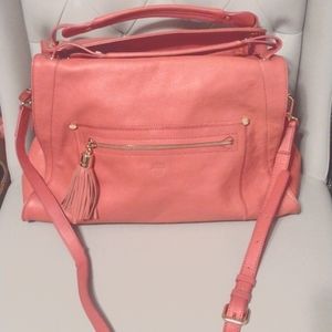 Authentic ANNA SUI Shoulder Bag Purse Orange Leather JAPAN!!!